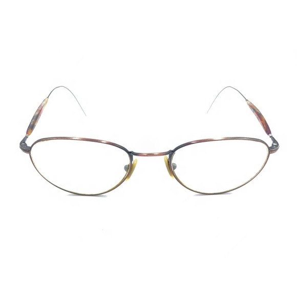Gucci GG 1341 DR7 Brown Multicolor Metal Round Eyeglasses Frames 52-20 145 Italy - Picture 2 of 12